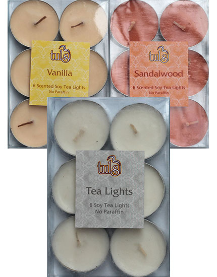 Soy candles - vanilla, sandalwood, or unscented
